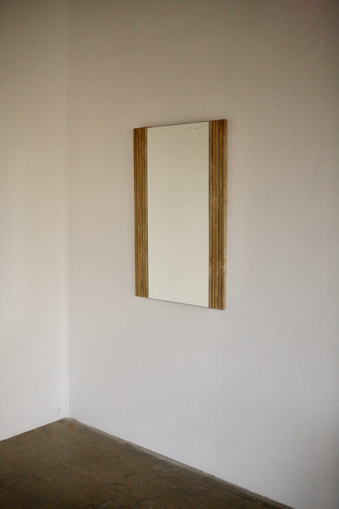 1970's Large Travertine Mirror