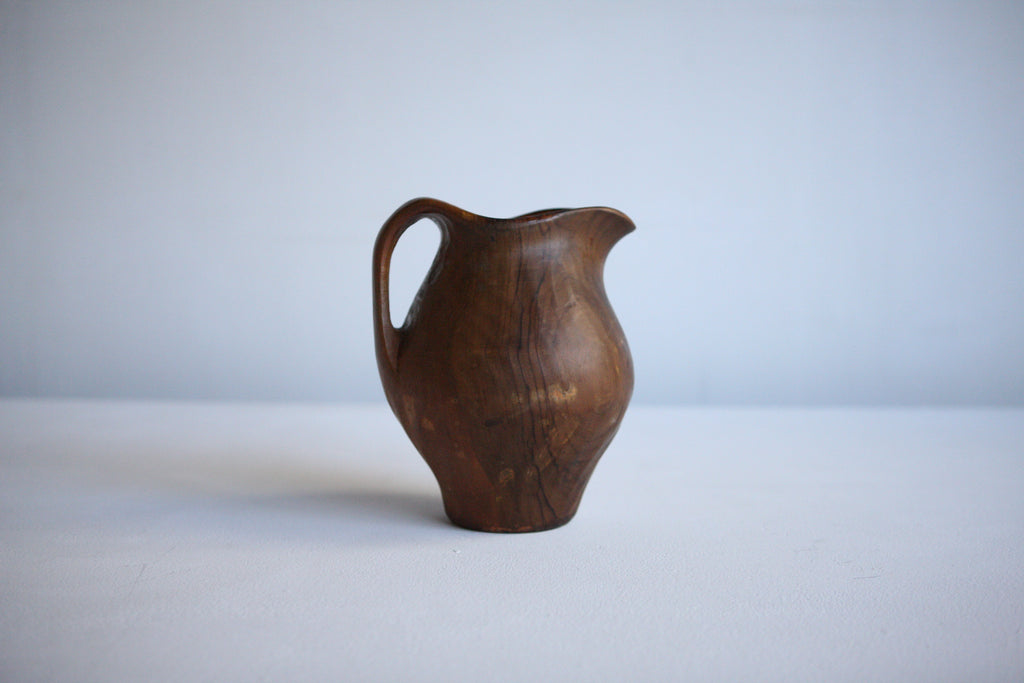 Carved Wooden Jug