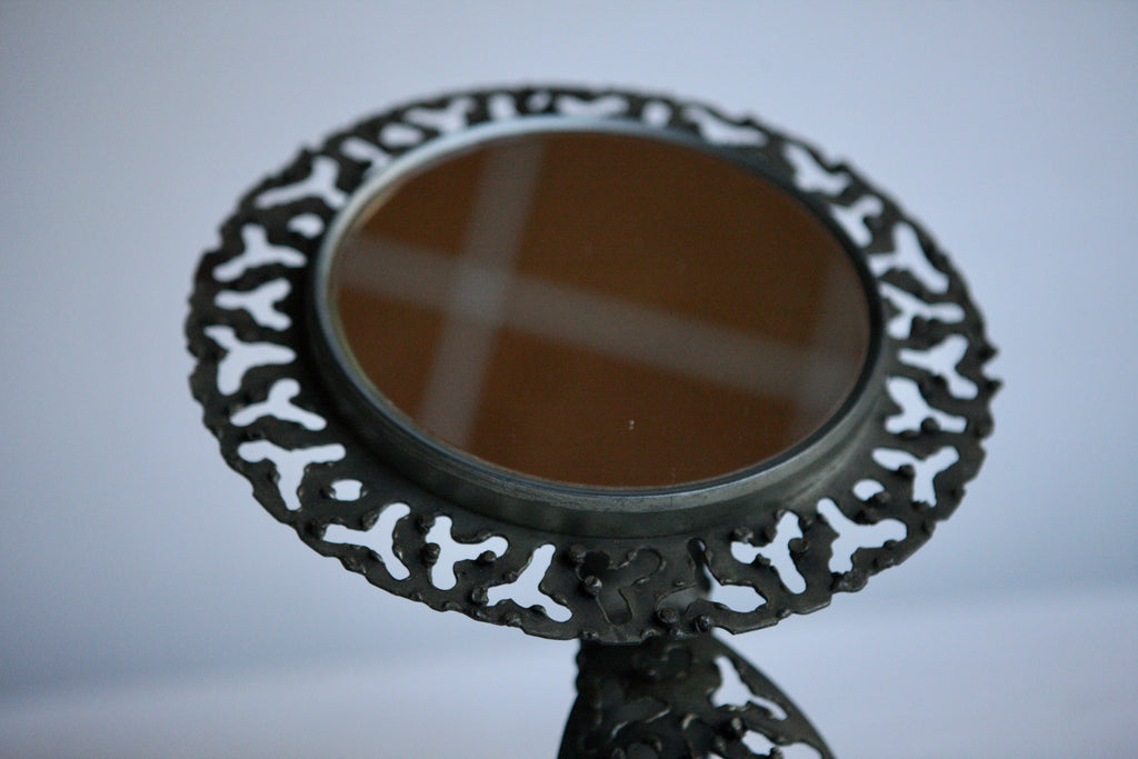 Brutalist 1960's Table Mirror