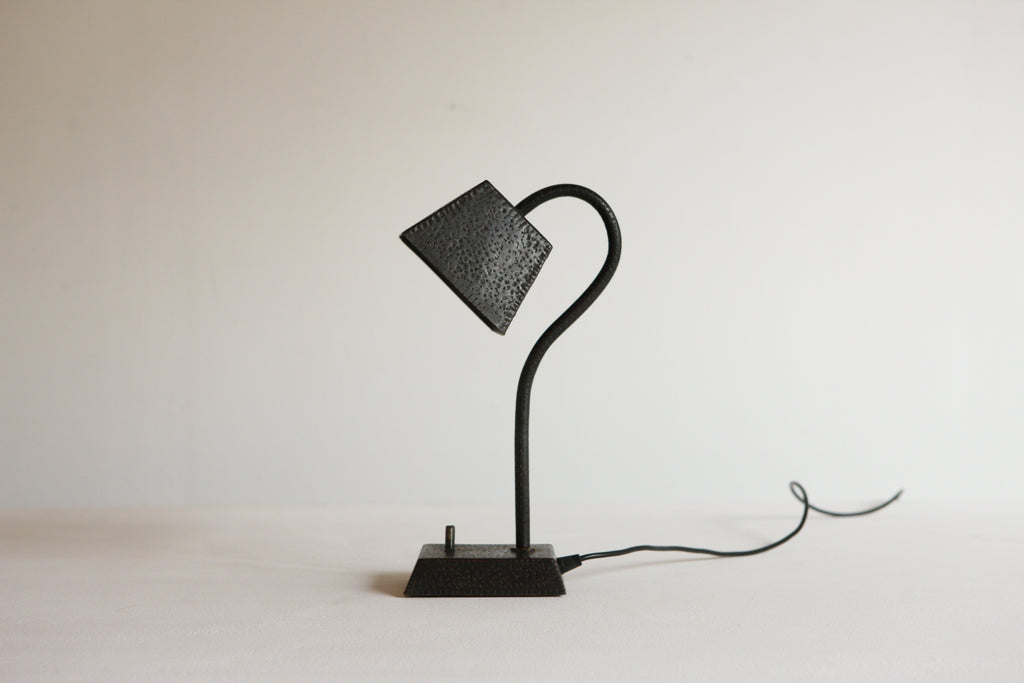 1920's Hammered Metal Desk Lamp