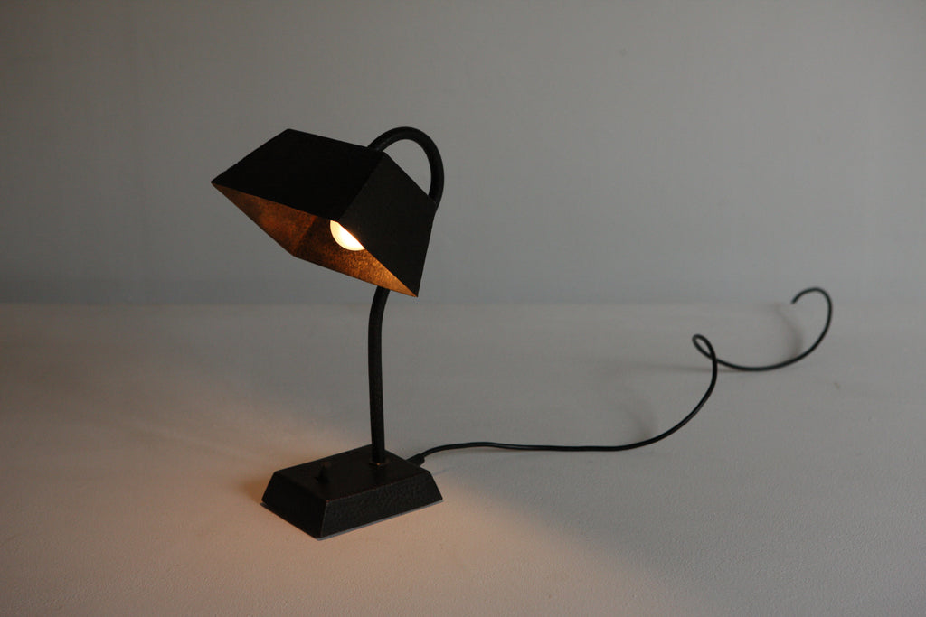 1920's Hammered Metal Desk Lamp