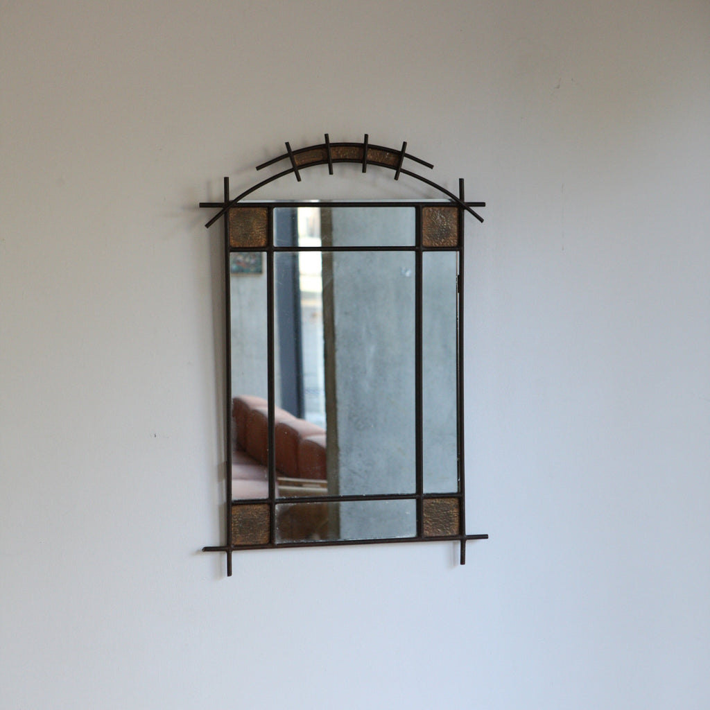 French Artisan Mixed Metal Mirror