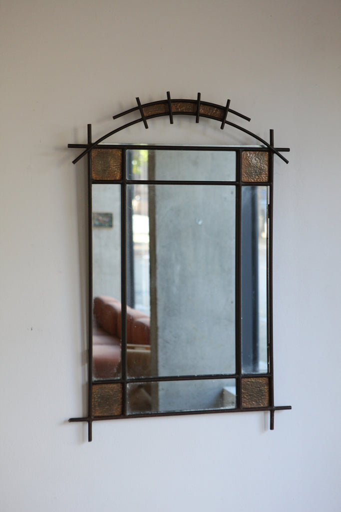 French Artisan Mixed Metal Mirror