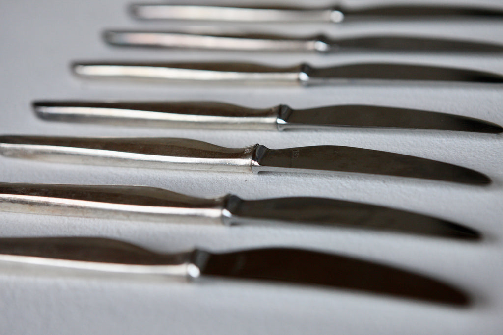 Silver Plated 24 Piece Ercuis Dinner and Salad Knifes