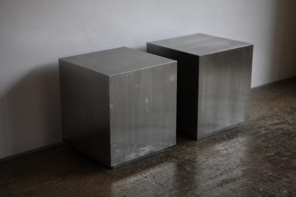 Pair of Steel Side Tables