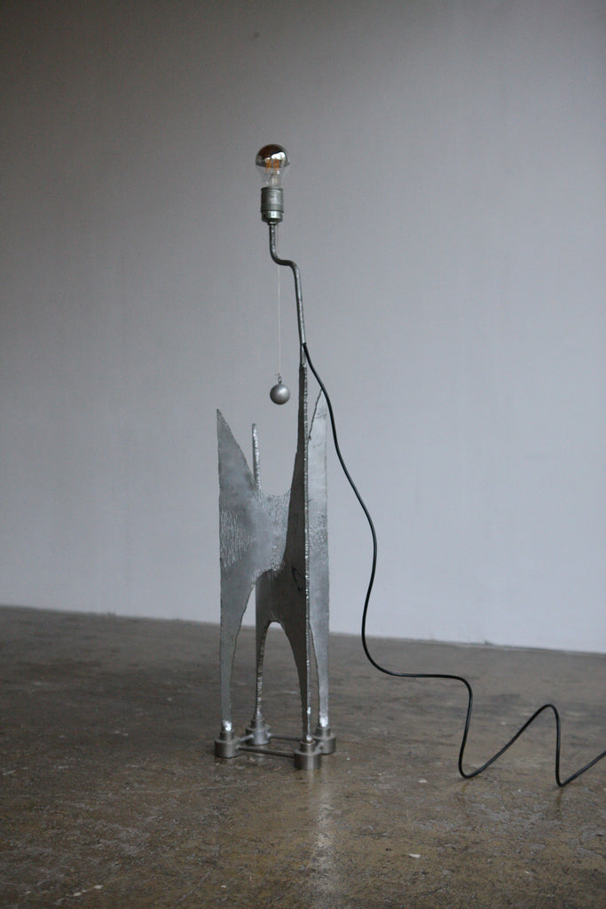 Sculptural Metal Lamp