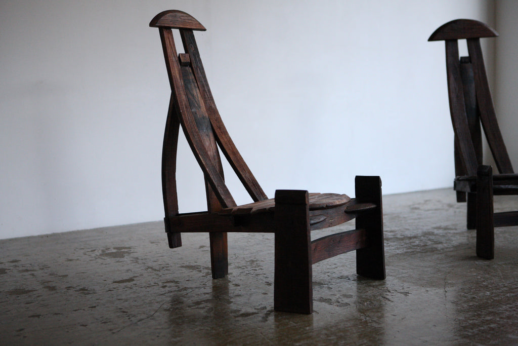 Pair of Handcrafted Chairs Circa 1900's.