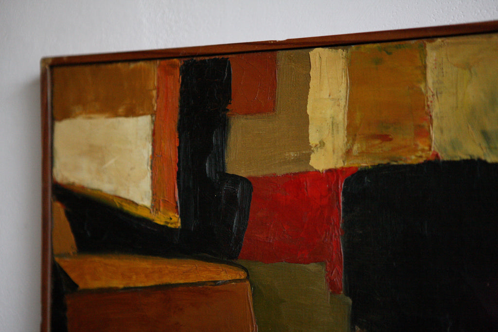 Abstract Composition in Oil On Canvas