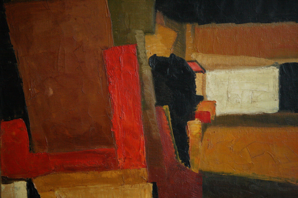 Abstract Composition in Oil On Canvas