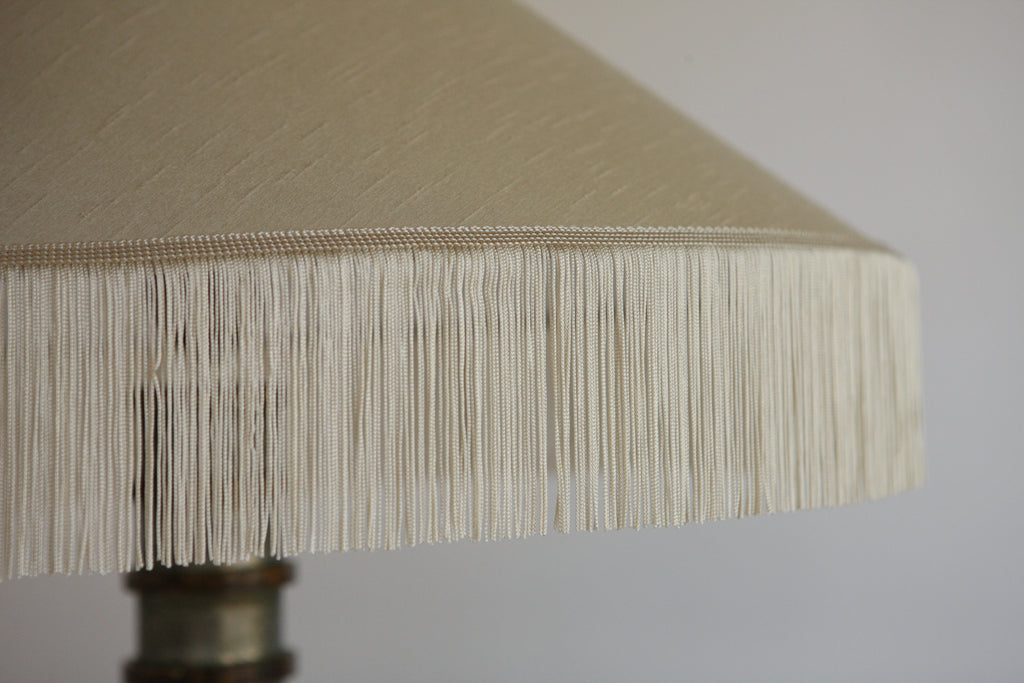 1960's Italian Table Lamp With Fringed Shade