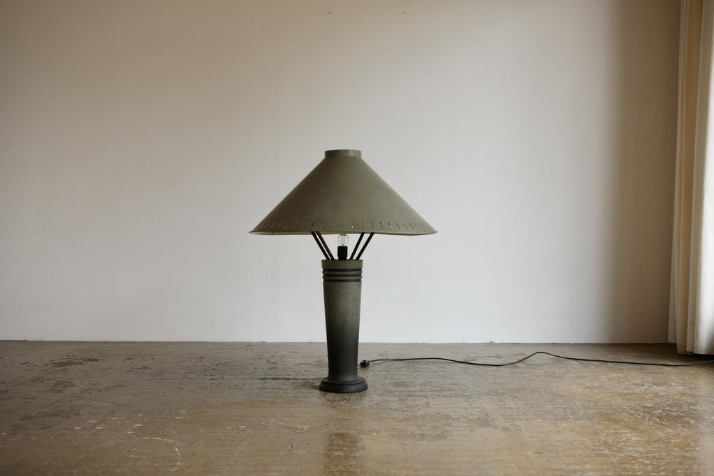 Oversized Metal Post Modern Lamp