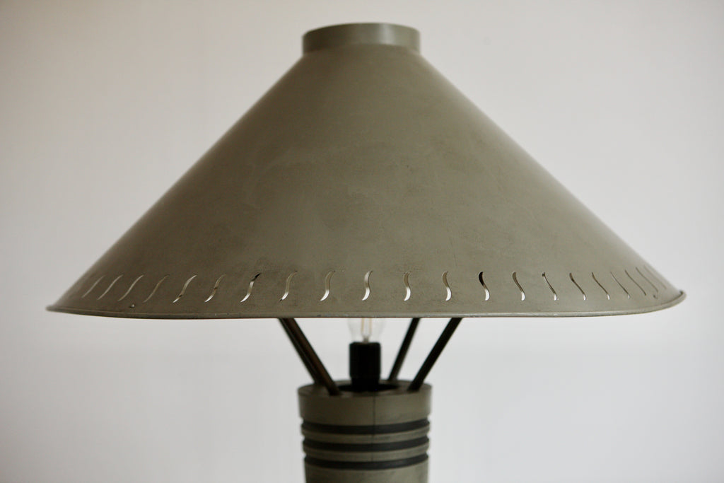 Oversized Metal Post Modern Lamp